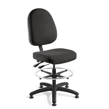 Bevco Integra Tall Height Black Fabric Chair wLarge Back, Adjustable Seat  Back Tilt 6501-BKF